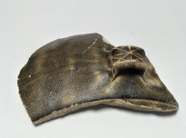 汉代  青瓷 网格纹 米字纹 耳系  No.3266