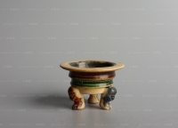 唐三彩 三足炉 篮彩 行炉 琴炉 香炉 NO.772  最美唐三彩