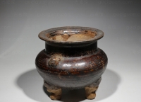 宋代 酱釉 辅首 佛教 三足炉 NO.7091