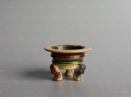 唐三彩 三足炉 篮彩 行炉 琴炉 香炉 NO.772  最美唐三彩