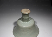 元朝 元代 龙泉窑 暗刻花  佛教 曼陀罗花 葵口 高足碗 酒杯 酒碗 NO.6829