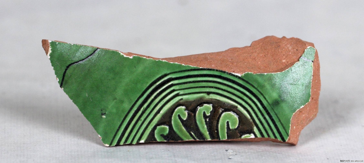 当阳峪窑 古陶瓷标本 绿釉 剔花 划花 刻花 雕花 古瓷标本