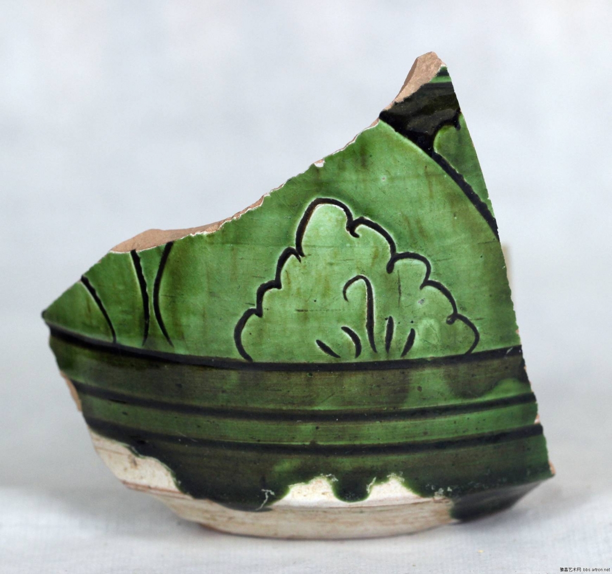 当阳峪窑 古陶瓷标本 绿釉 剔花 划花 刻花 雕花 古瓷标本