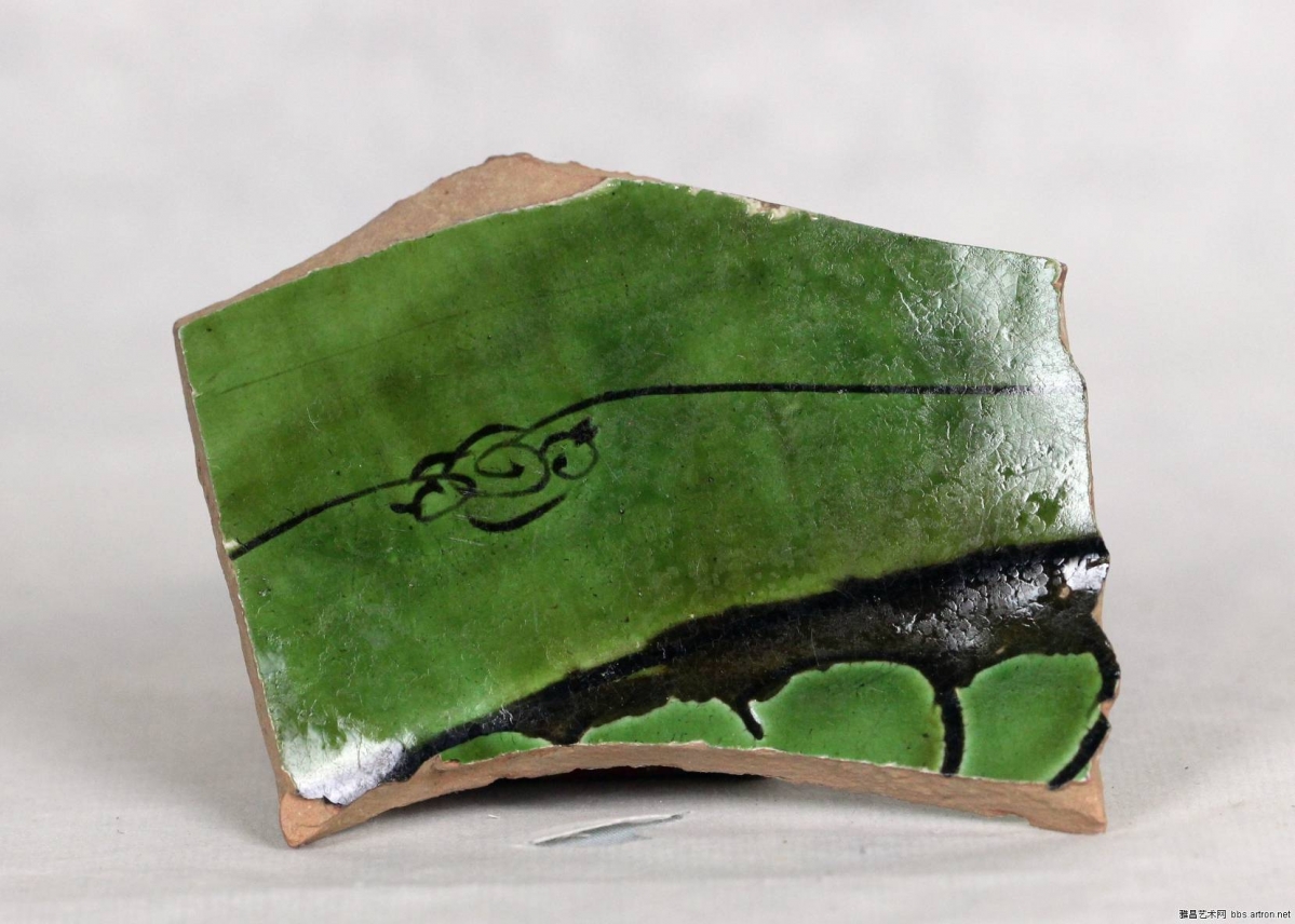 当阳峪窑 古陶瓷标本 绿釉 剔花 划花 刻花 雕花 古瓷标本