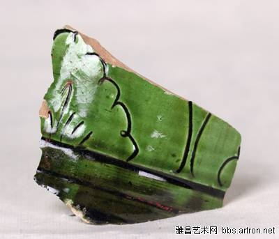 当阳峪窑 古陶瓷标本 绿釉 剔花 划花 刻花 雕花 古瓷标本