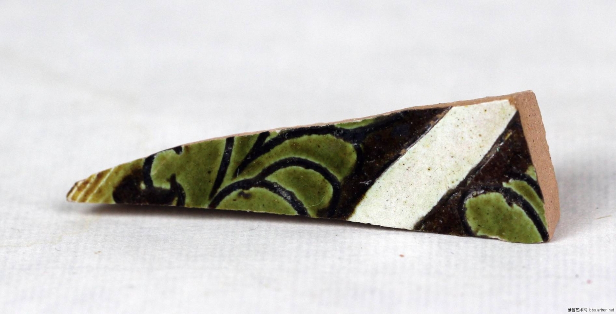 当阳峪窑 古陶瓷标本 绿釉 剔花 划花 刻花 雕花 古瓷标本 古陶瓷鉴定