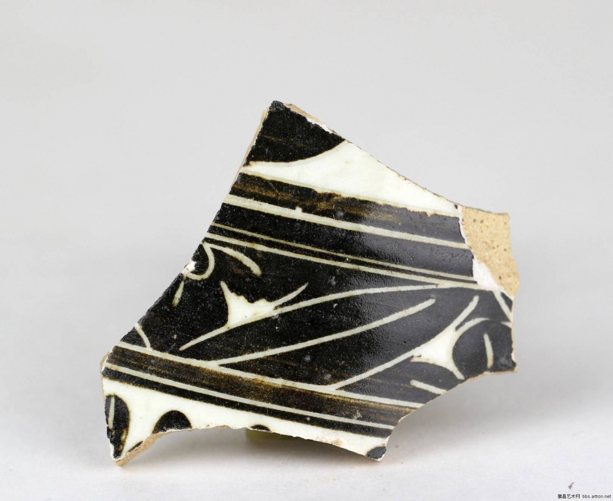 当阳峪窑 古陶瓷标本 白底黑花 黑底白花 剔花 划花 刻花 雕花 古瓷标本 古陶瓷鉴定