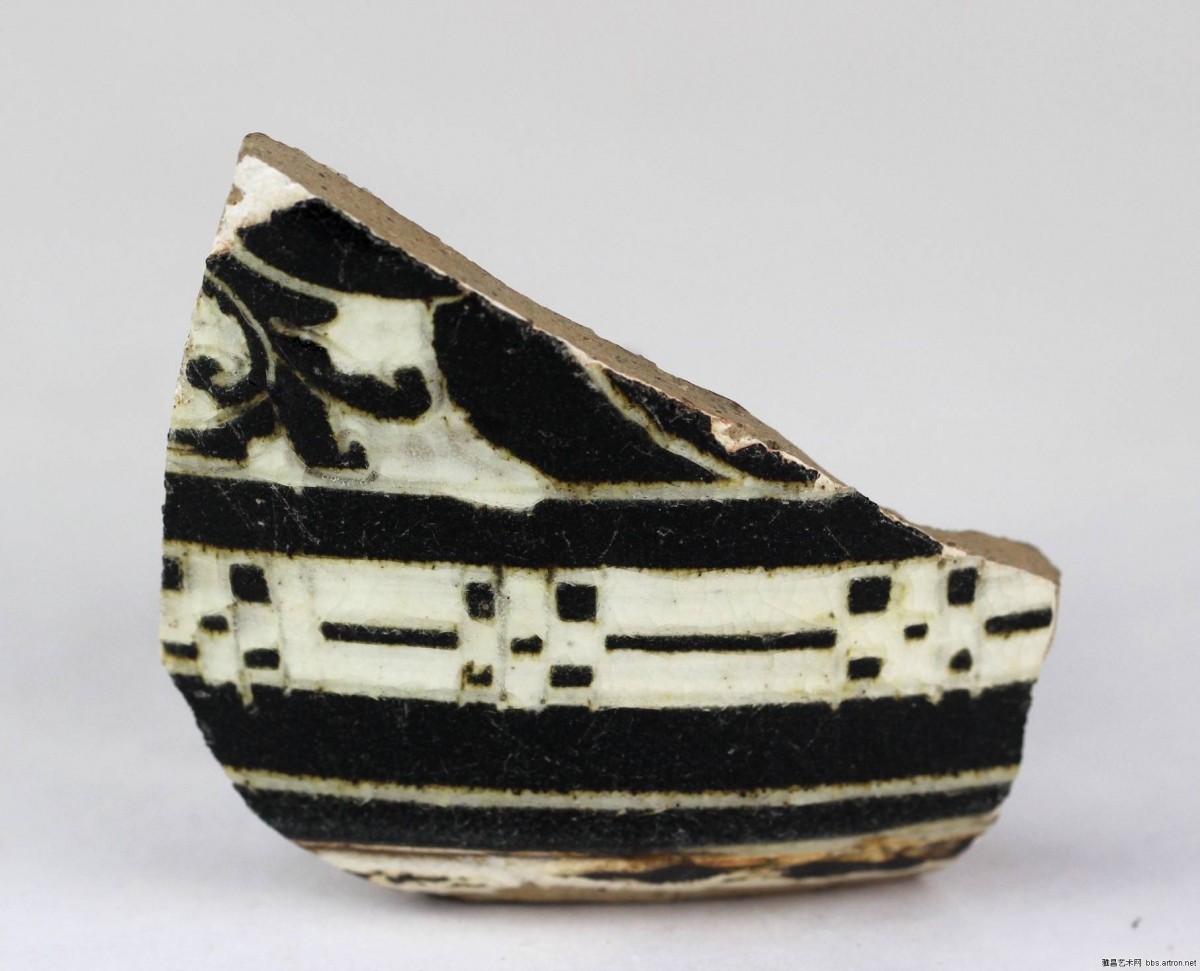 当阳峪窑 古陶瓷标本 白底黑花 黑底白花 剔花 划花 刻花 雕花 古瓷标本 古陶瓷鉴定