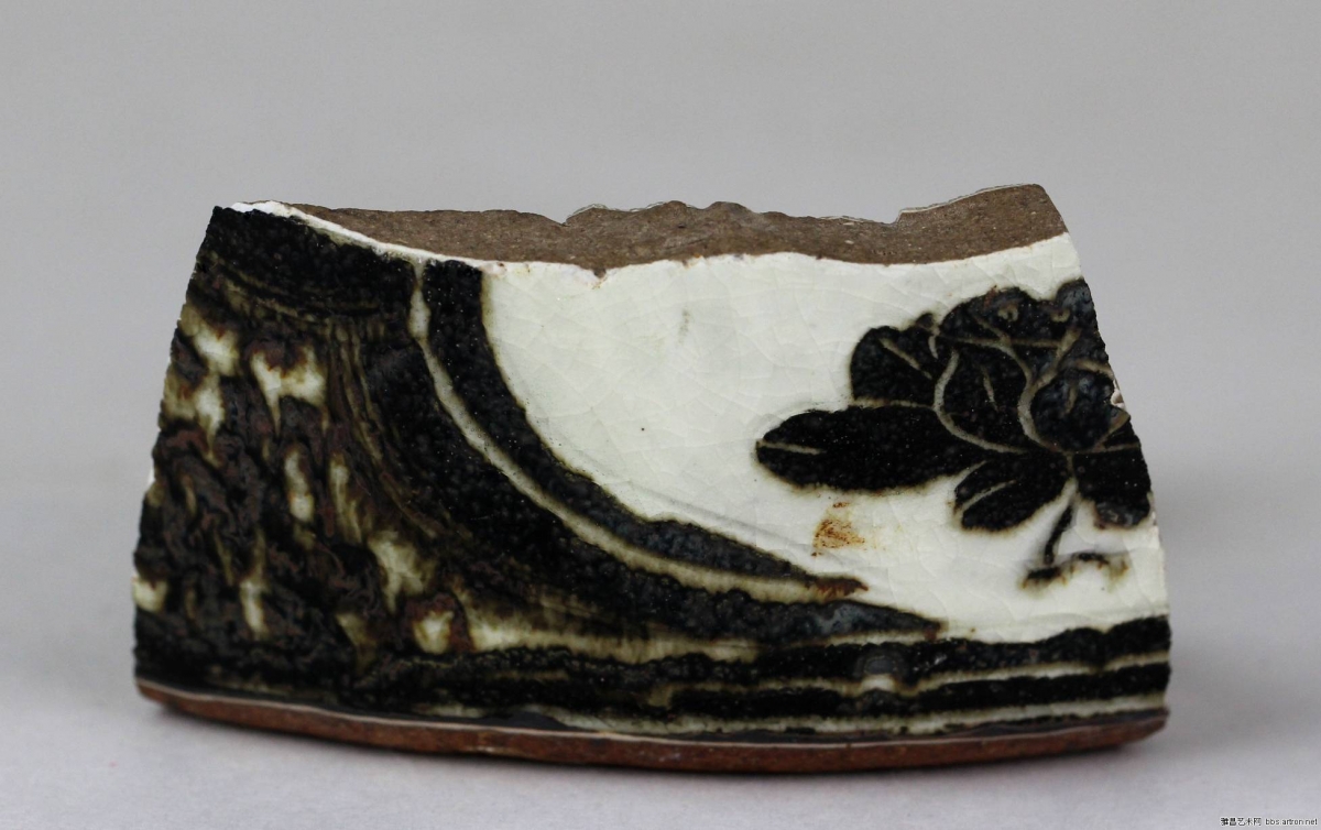 当阳峪窑 古陶瓷标本 白底黑花 黑底白花 剔花 划花 刻花 雕花 古瓷标本 古陶瓷鉴定