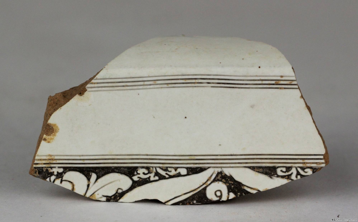 当阳峪窑 古陶瓷标本 白底黑花 黑底白花 剔花 划花 刻花 雕花 古瓷标本 古陶瓷鉴定