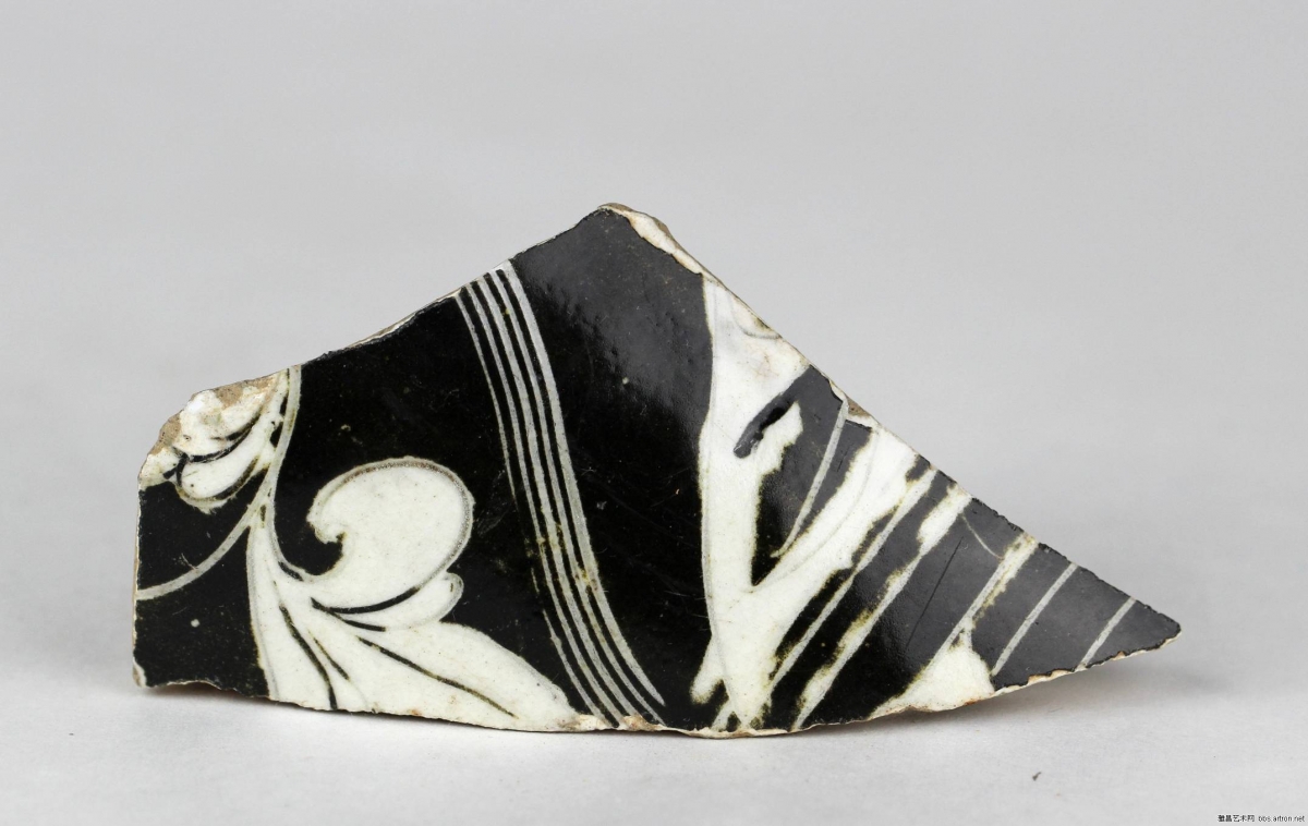 当阳峪窑 古陶瓷标本 白底黑花 黑底白花 剔花 划花 刻花 雕花 古瓷标本 古陶瓷鉴定