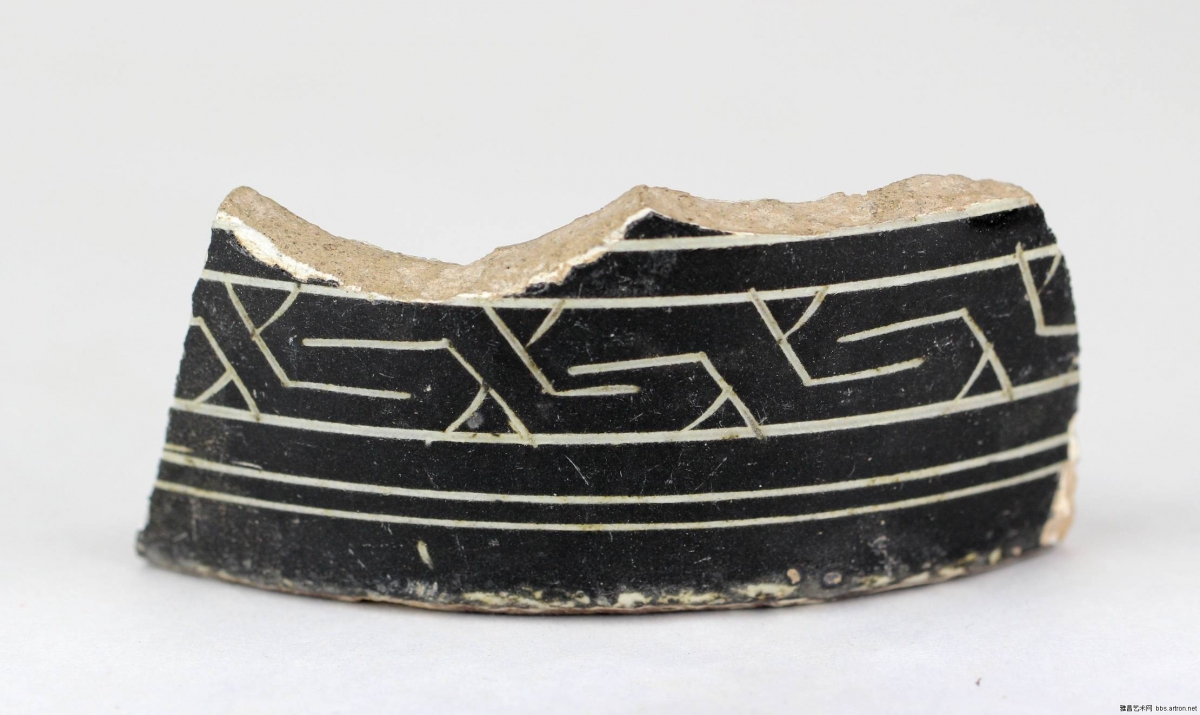 当阳峪窑 古陶瓷标本 白底黑花 黑底白花 剔花 划花 刻花 雕花 古瓷标本 古陶瓷鉴定