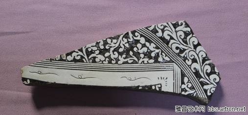 当阳峪窑 古陶瓷标本 白底黑花 黑底白花 剔花 划花 刻花 雕花 古瓷标本 古陶瓷鉴定2