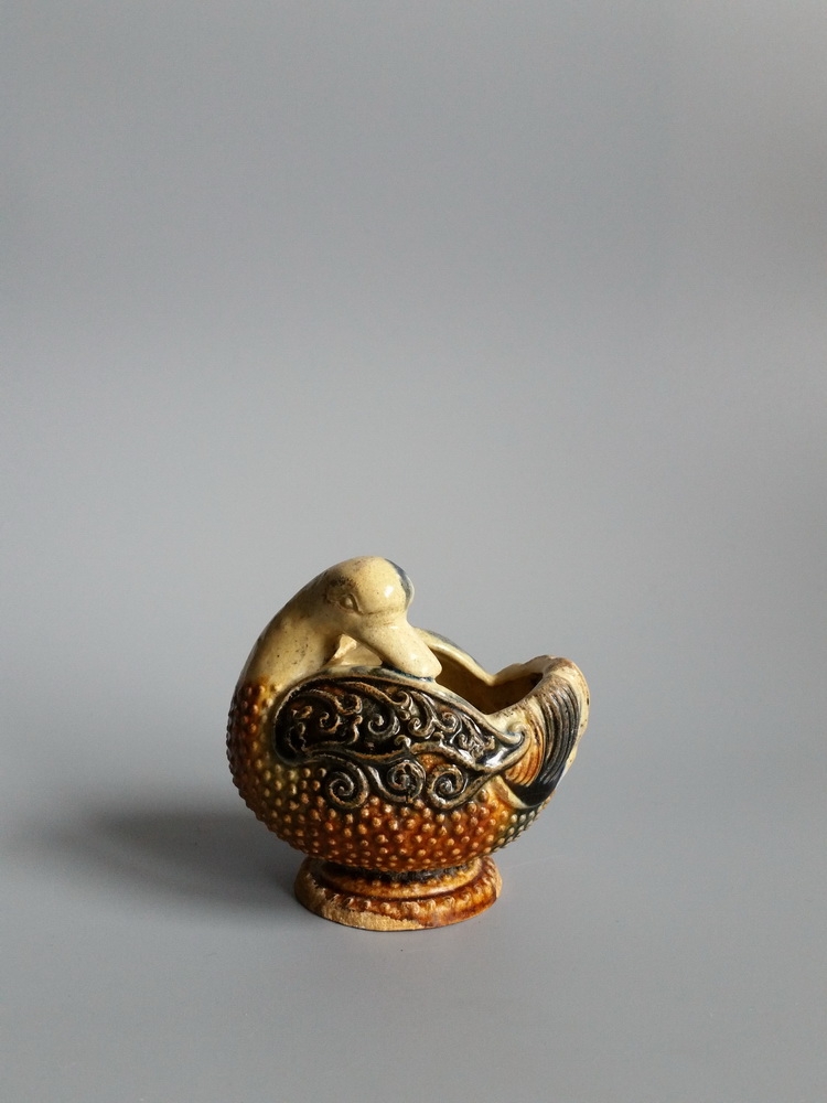 唐三彩 鸳鸯水盂 鸳鸯杯 鸳鸯尊