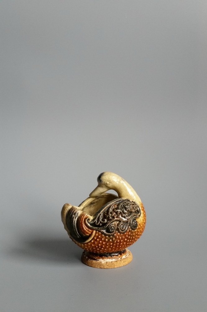 唐三彩 鸳鸯水盂 鸳鸯杯 鸳鸯尊