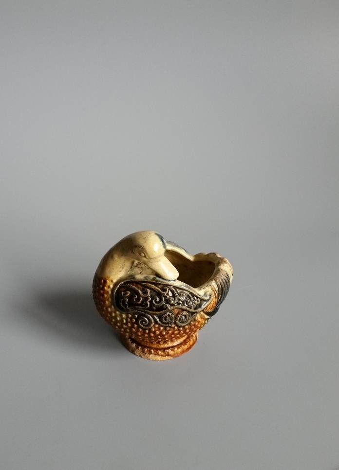 唐三彩 鸳鸯水盂 鸳鸯杯 鸳鸯尊