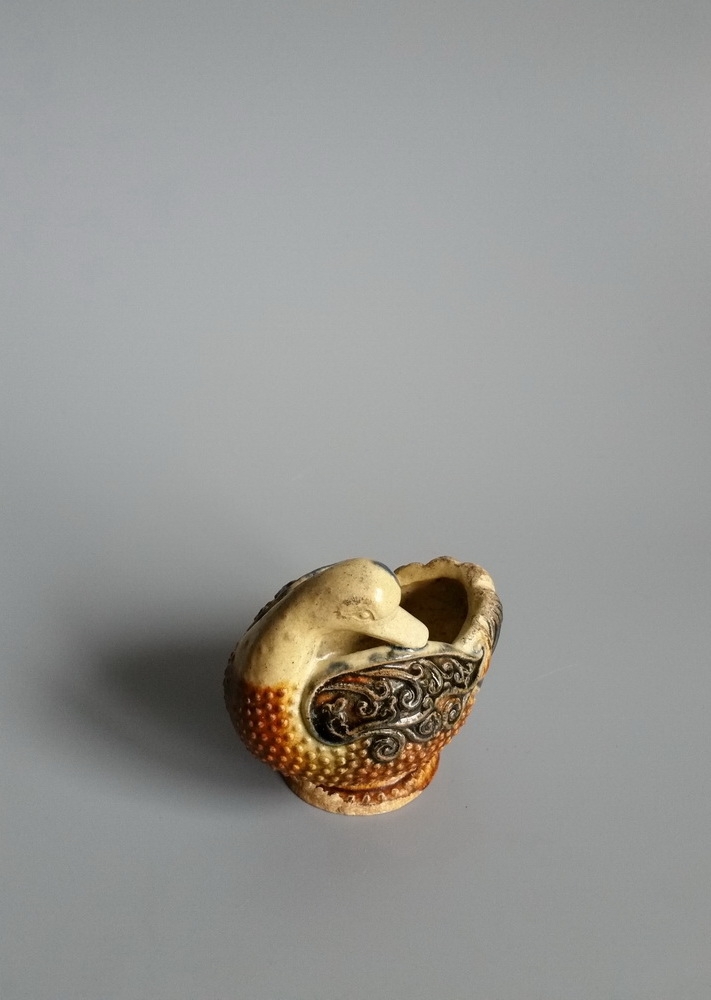 唐三彩 鸳鸯水盂 鸳鸯杯 鸳鸯尊