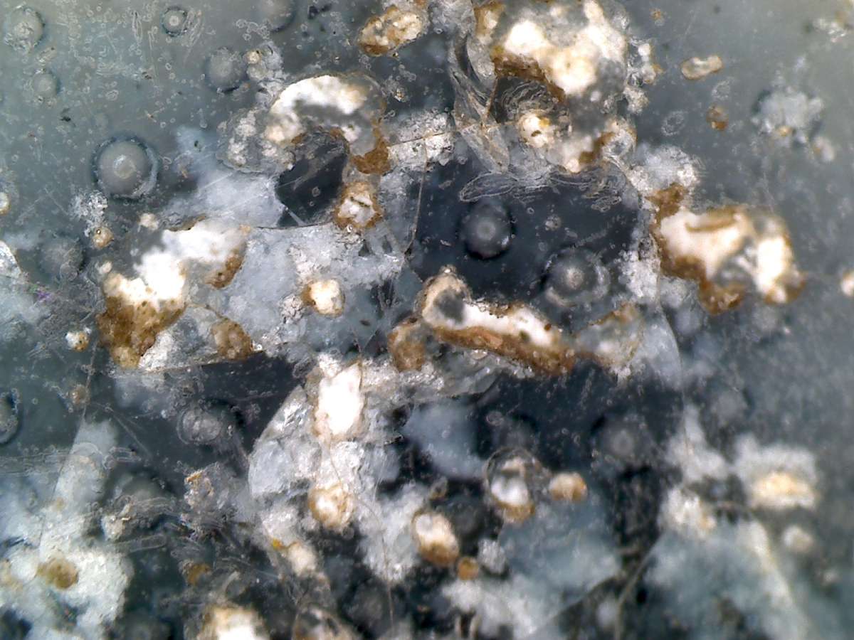  明代青花盖盒 显微图片 俨唐古瓷馆 四川古陶瓷鉴定 古陶瓷收藏 文物鉴定 古玩收藏