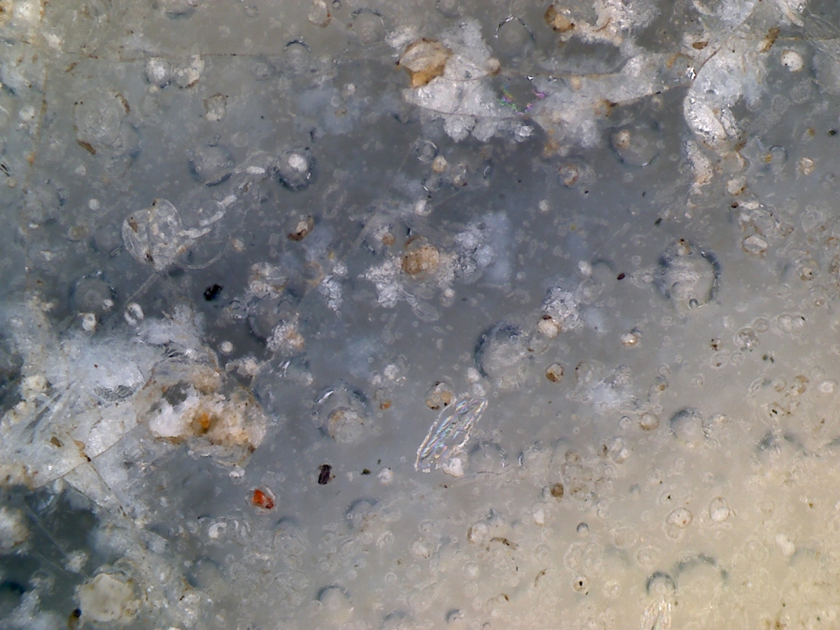  明代青花盖盒 显微图片 俨唐古瓷馆 四川古陶瓷鉴定 古陶瓷收藏 文物鉴定 古玩收藏