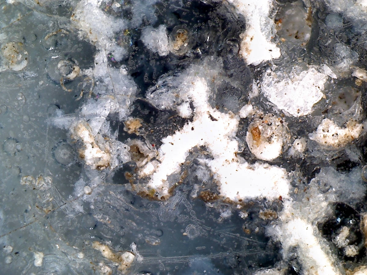  明代青花盖盒 显微图片 俨唐古瓷馆 四川古陶瓷鉴定 古陶瓷收藏 文物鉴定 古玩收藏