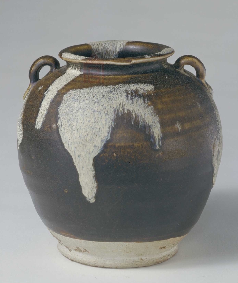 唐代 郏县窑 黑釉 月白斑 双系罐 故宫博物院藏