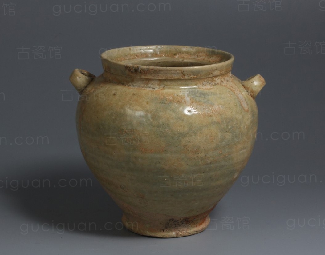 唐代 青釉 双系罐 NO.7362