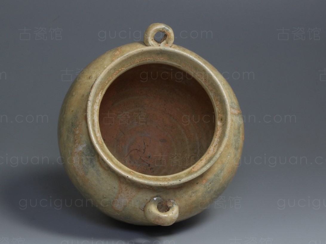 唐代 青釉 双系罐 NO.7362