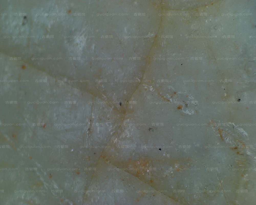 宋代影青鱼纹碗显微照片宋代影青鱼纹碗显微照片