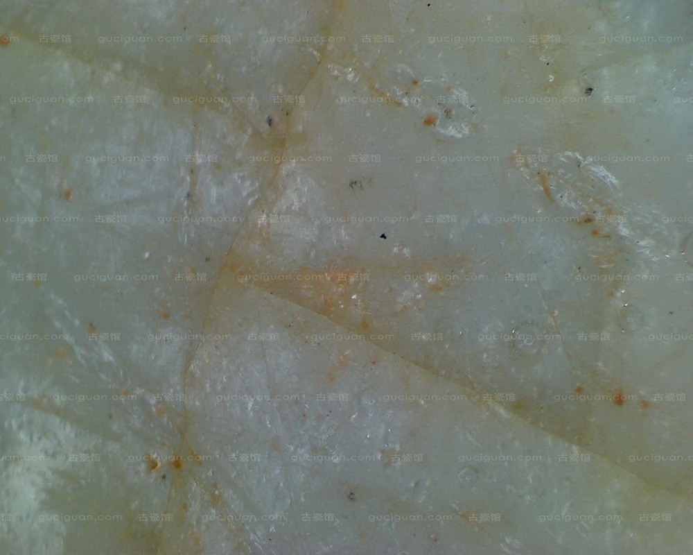 宋代影青鱼纹碗显微照片