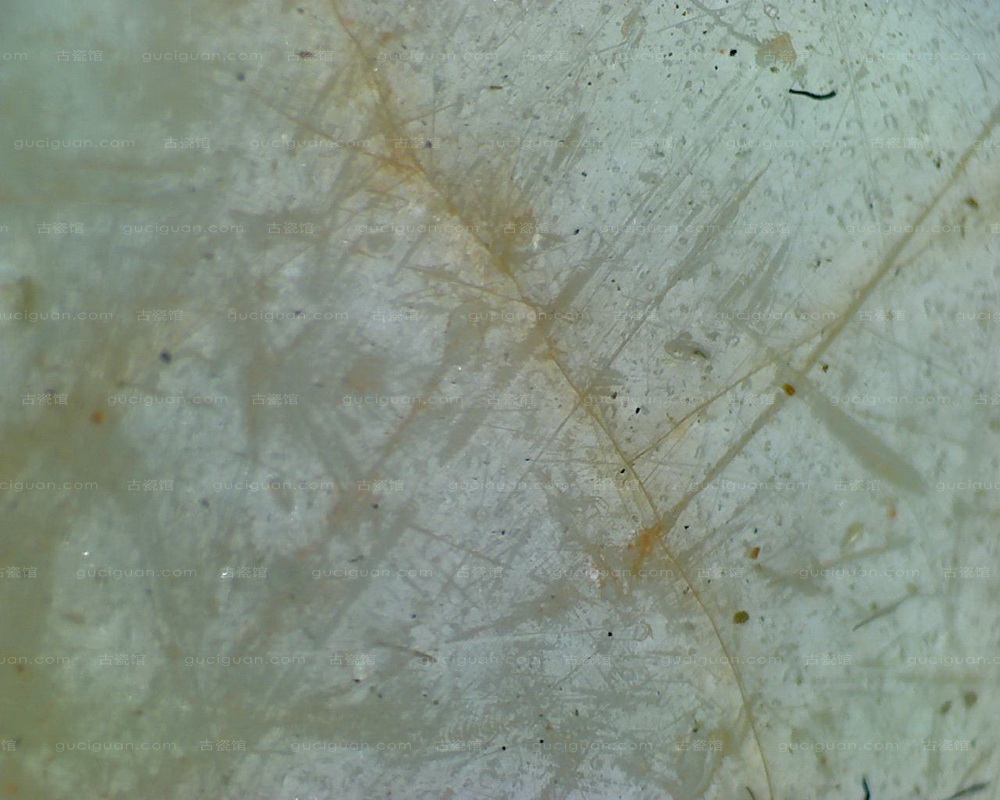 宋代影青鱼纹碗显微照片