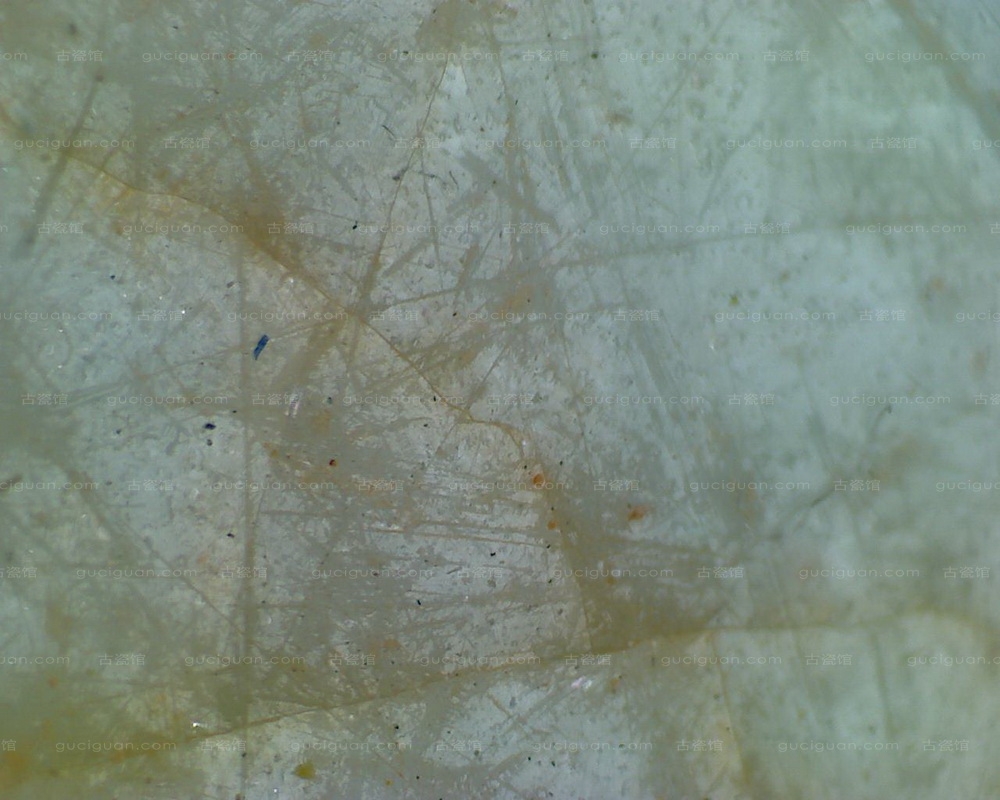 宋代影青鱼纹碗显微照片