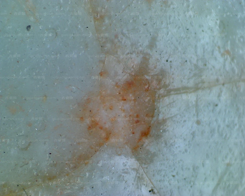 宋代影青鱼纹碗显微照片