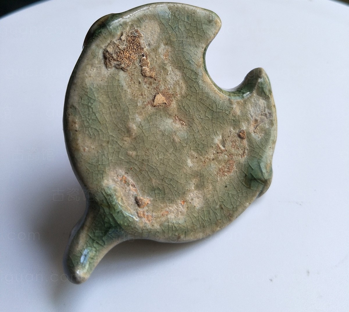 唐代 青釉凤首龙柄壶 盖 一级