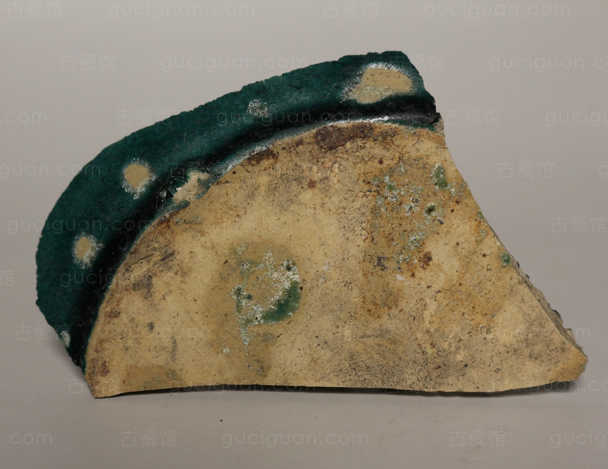 宋金元 绿釉 六角星 网结 纹盘    艺租网 俨唐古瓷馆 古陶瓷标本 古瓷标本 古瓷片 四川古陶瓷博物馆 四川古 ...