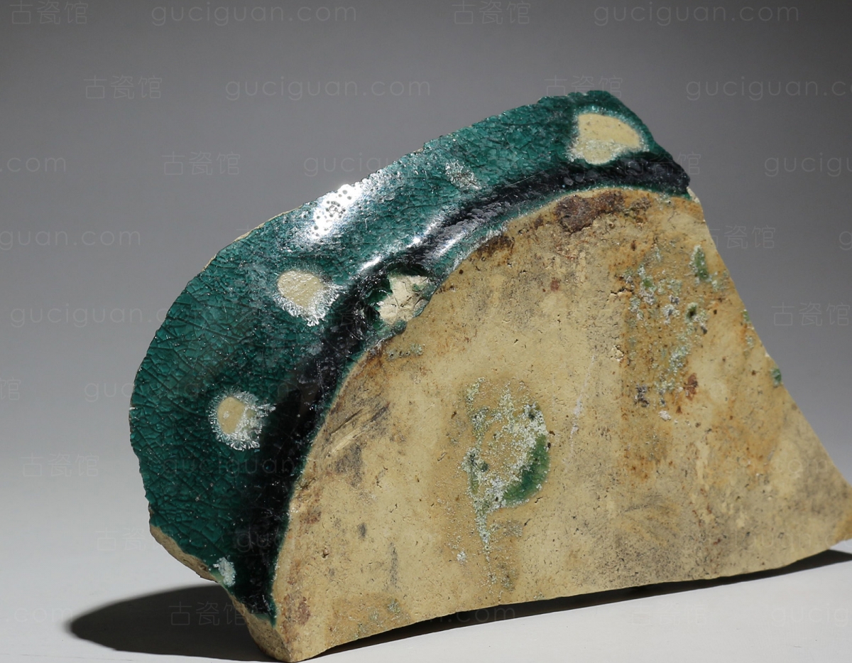 宋金元 绿釉 六角星 网结 纹盘    艺租网 俨唐古瓷馆 古陶瓷标本 古瓷标本 古瓷片 四川古陶瓷博物馆 四川古 ...