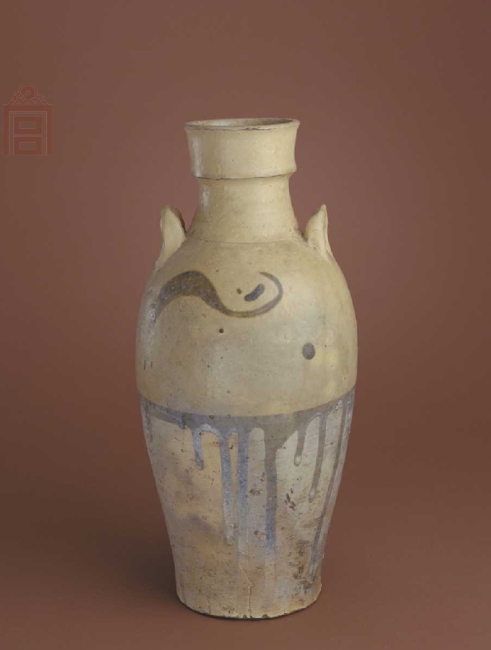 唐代 琉璃厂窑绿彩双系瓶 故宫博物院藏