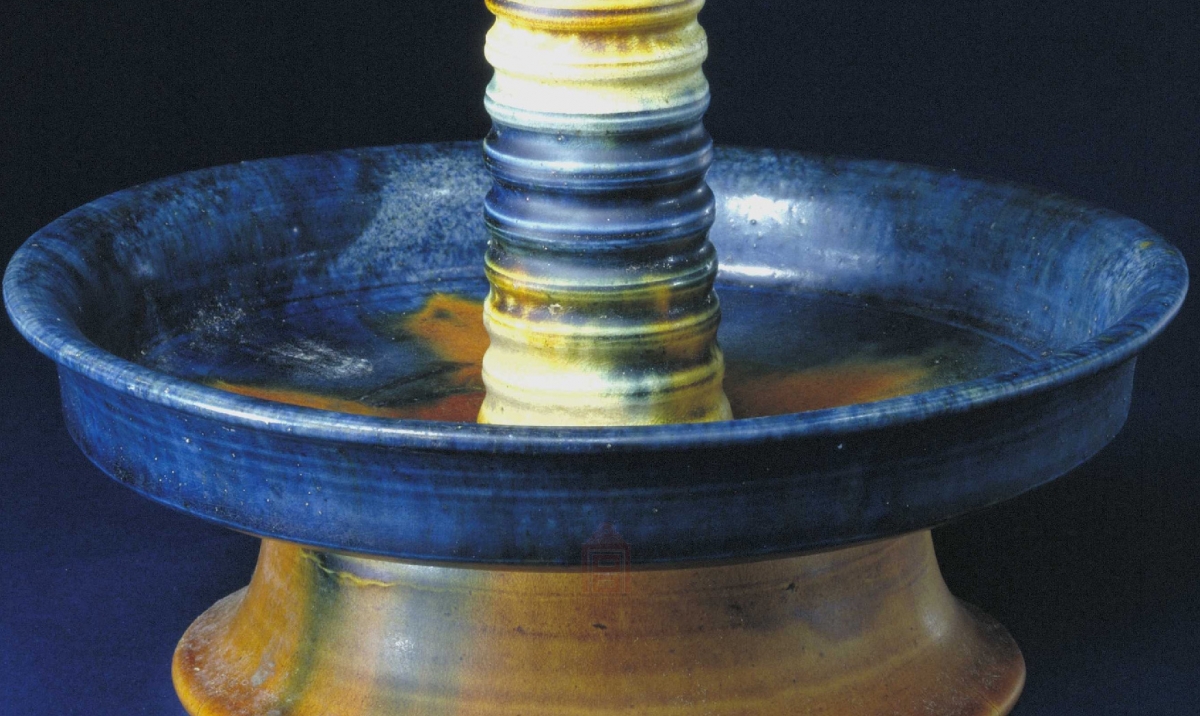  唐代 三彩烛台 挂蓝彩 蓝釉 故宫 博物院藏 俨唐古瓷馆 古陶瓷标本馆 古陶瓷博物馆 四川博物馆 成都博物馆  ...