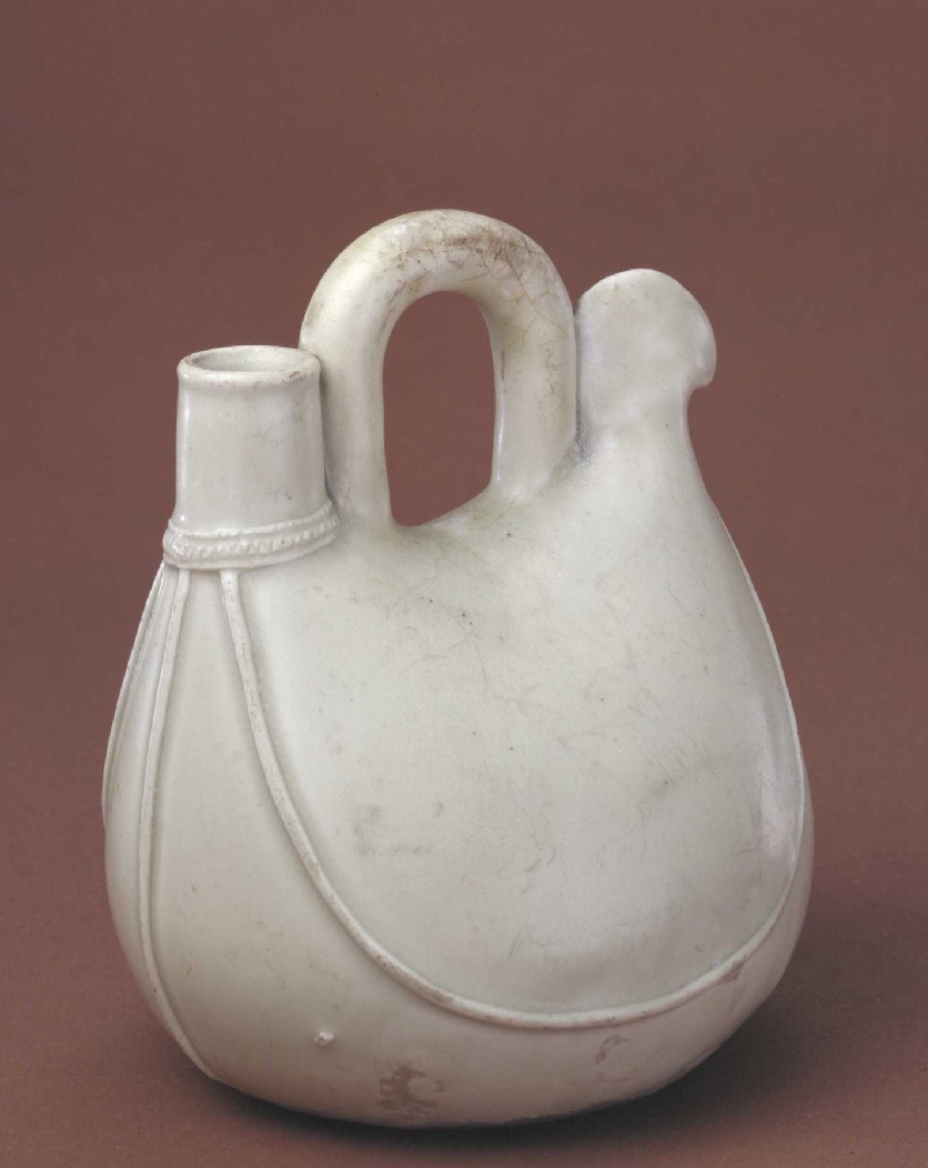 唐代 邢窑白釉皮囊式壶 故宫 博物院藏 俨唐古瓷馆 古陶瓷标本馆 古陶瓷博物馆 四川博物馆 成都博物馆 四川 ...