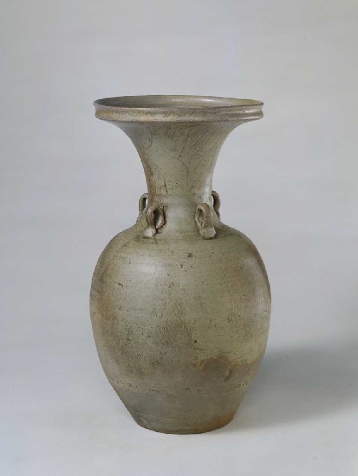 唐代 越窑青釉四系瓶 故宫 博物院藏  俨唐古瓷馆 古陶瓷标本馆 古陶瓷博物馆 四川博物馆 成都博物馆 四川文 ...