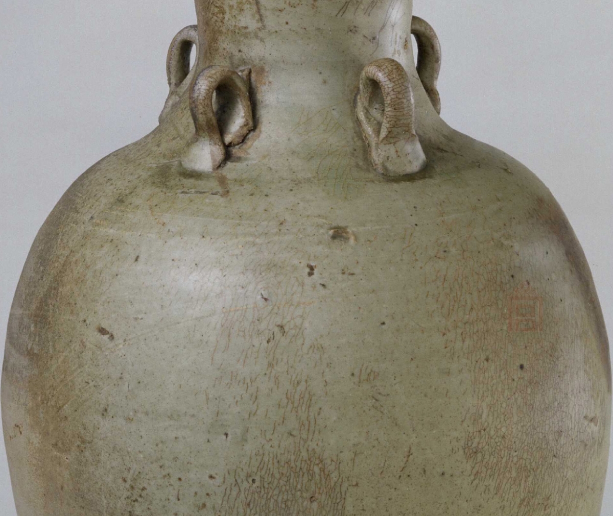 唐代 越窑青釉四系瓶 故宫 博物院藏  俨唐古瓷馆 古陶瓷标本馆 古陶瓷博物馆 四川博物馆 成都博物馆 四川文 ...