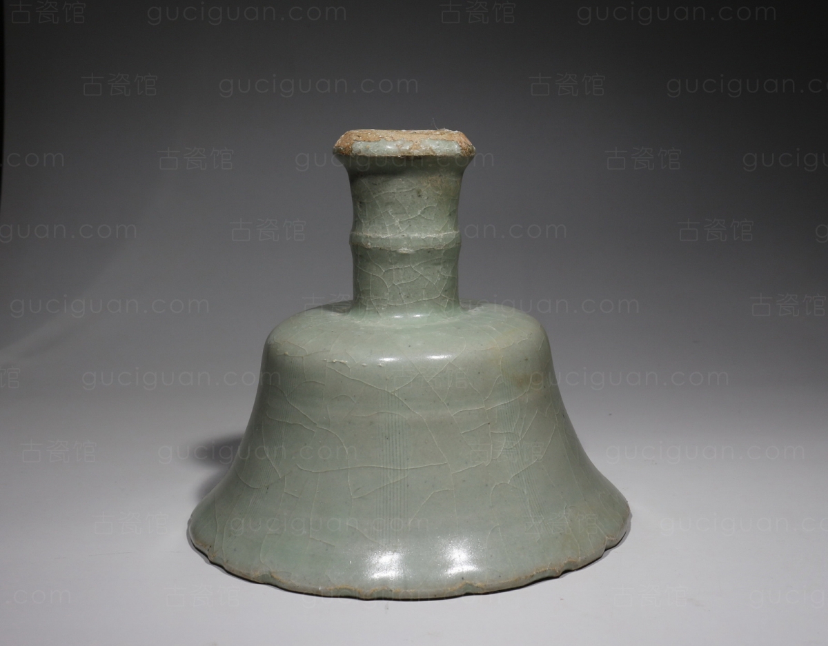 6829 元代 明代 龙泉窑竹节刻花高足碗高足碗高足杯_9.jpg