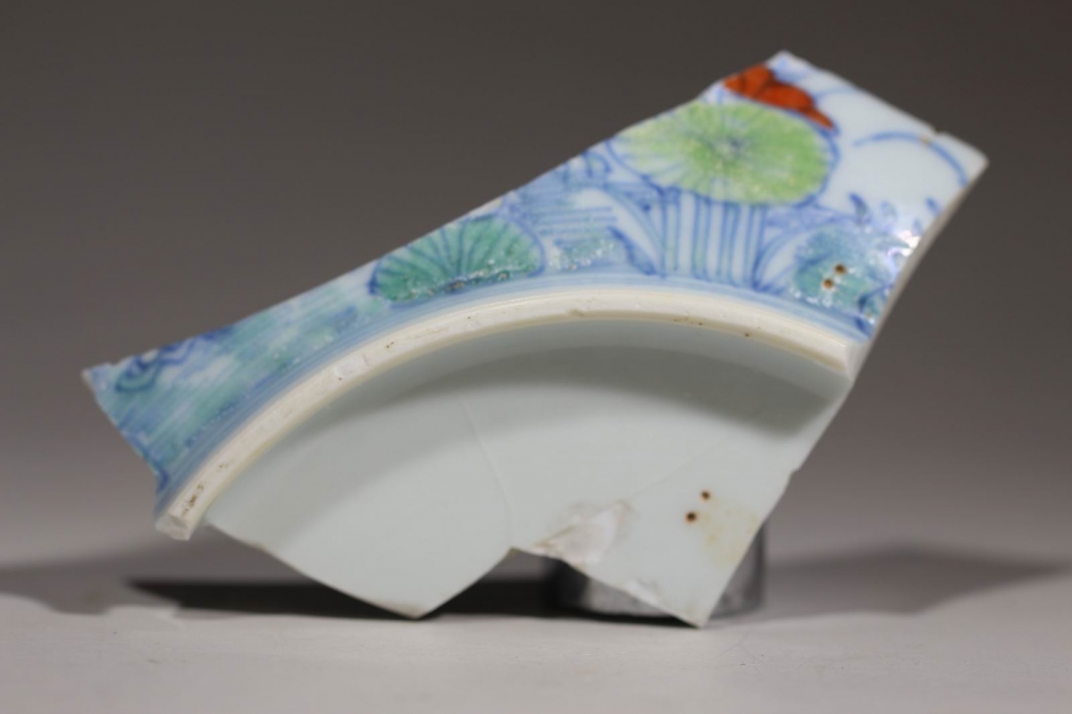 清 嘉庆 道光 斗彩 荷塘