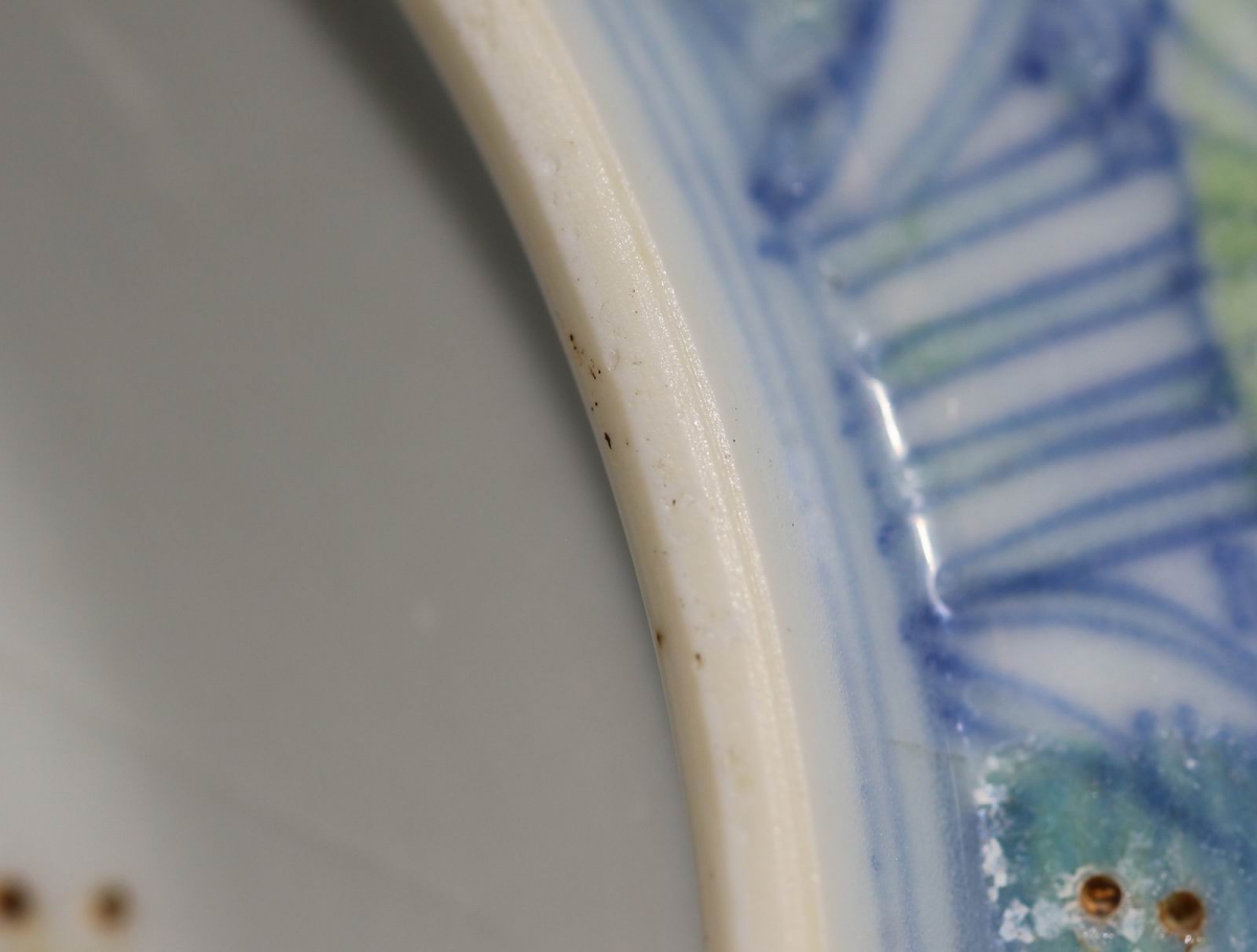 清 嘉庆 道光 斗彩 荷塘