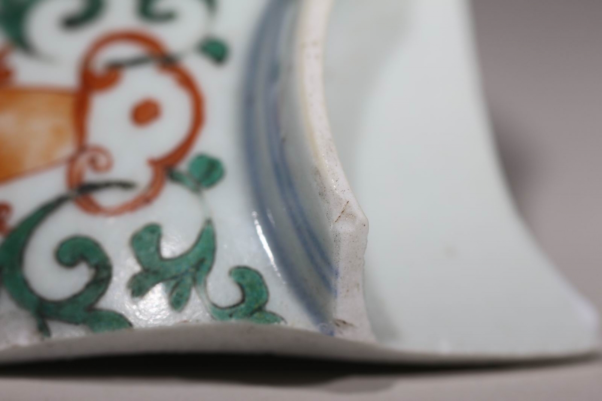 清 道光 青花 粉彩