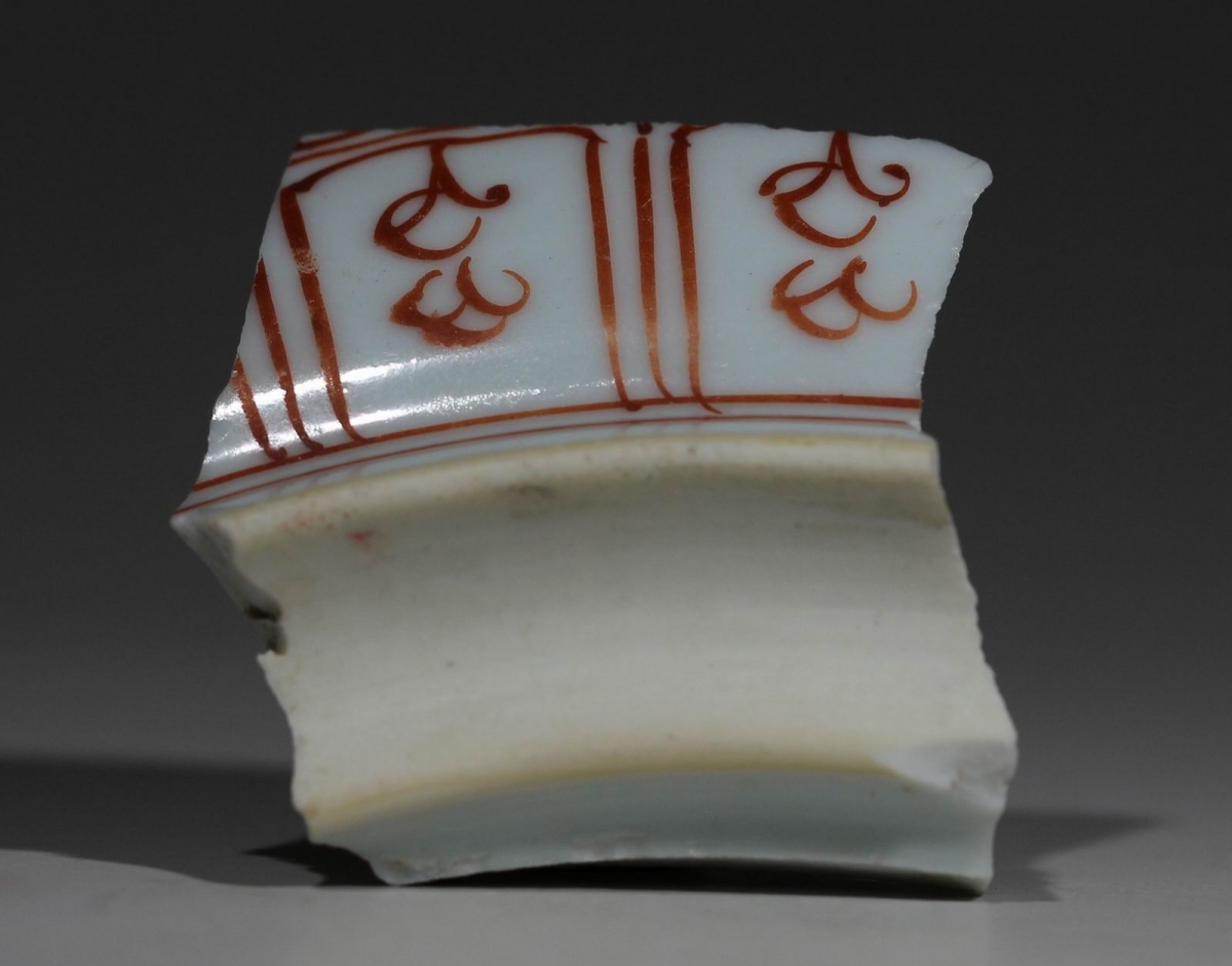 康熙 五彩  双圈足