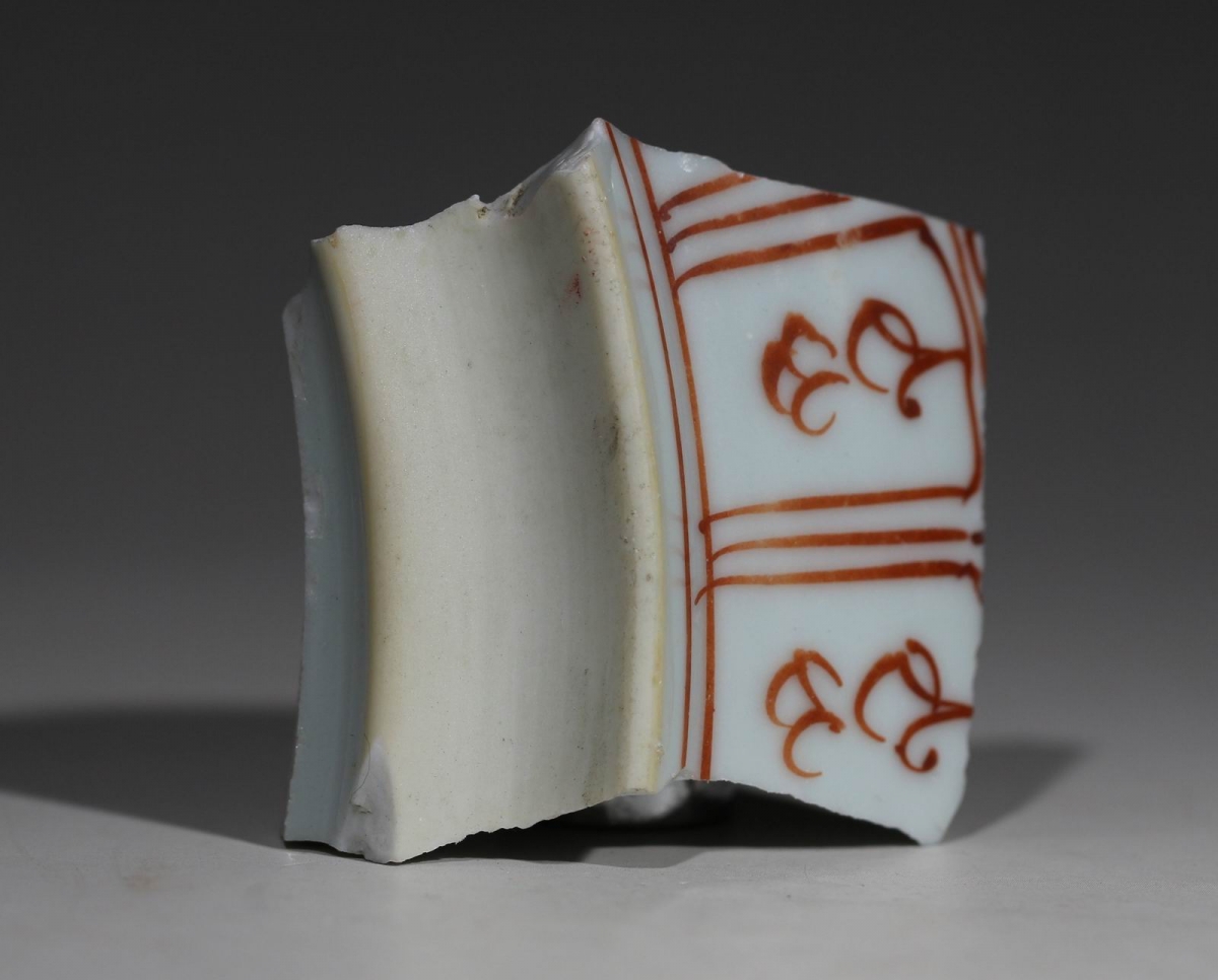 康熙 五彩  双圈足