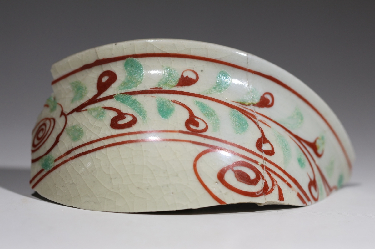 元代 红绿彩 碗