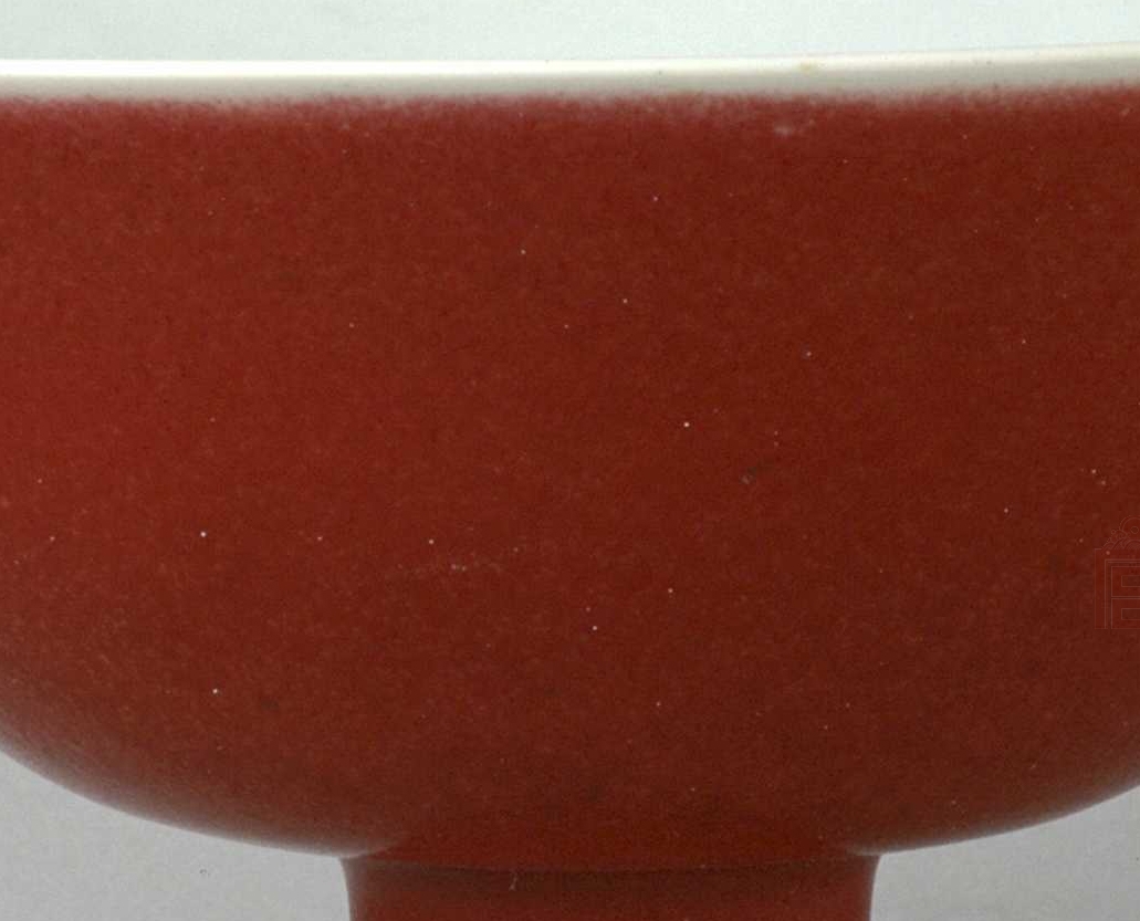 明代 永乐 鲜红釉高足碗 |故宫博物院