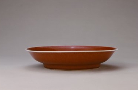 明代 永乐 鲜红釉盘 |故宫博物院