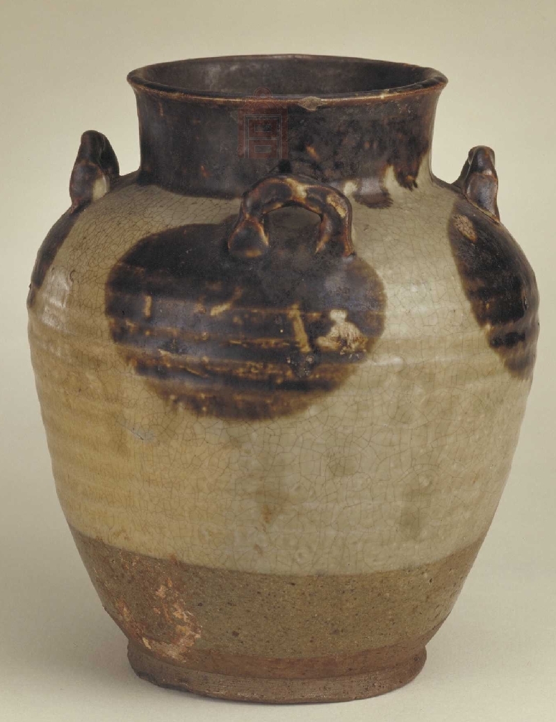 01 唐代 邛窑青釉褐彩四系罐_2.jpg